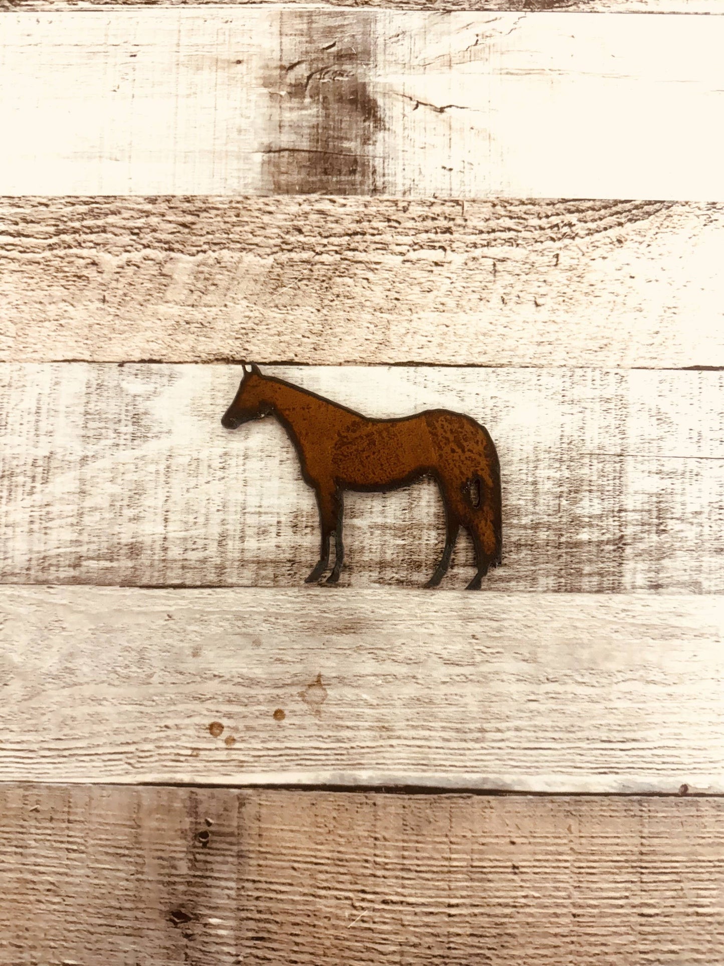 Quarter Horse Rustic Western Metal Magnet Rodeo Gift