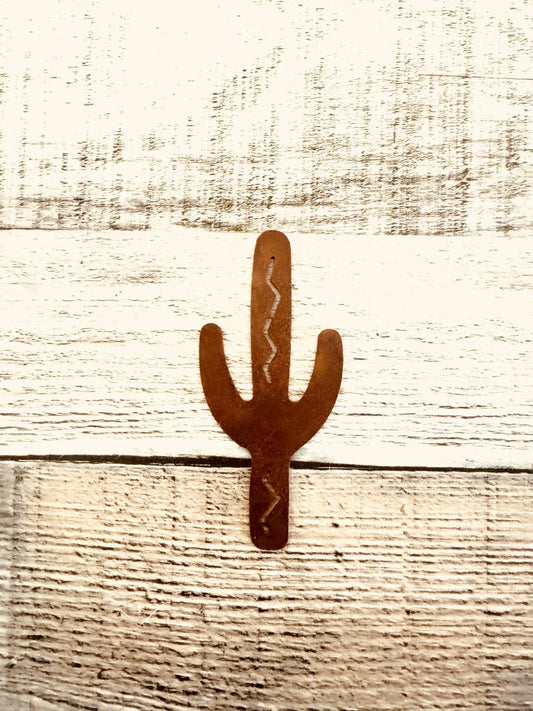 Spirit Cactus Rustic Metal 2.5 Inch Desert Mini Magnet