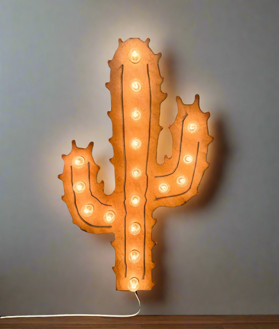 Emporium Saguaro Cactus Marquee Lighted Sign