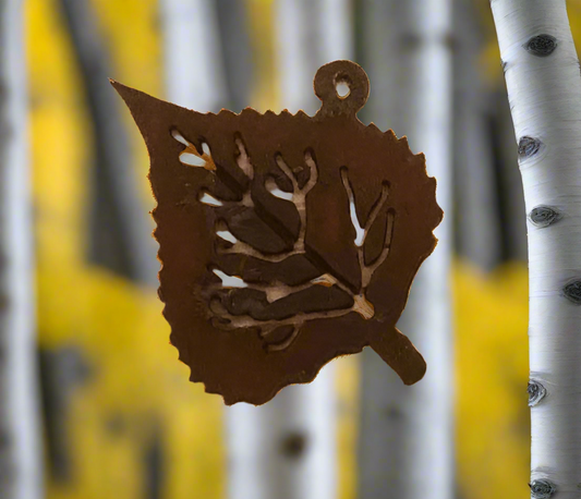 Aspen Leaf Charm Lodge Pendant