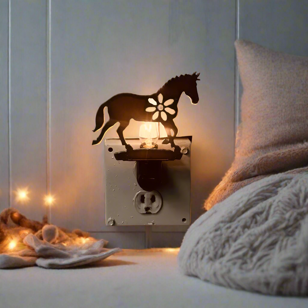 Trotting Horse Garden Friend Western Rustic Night light