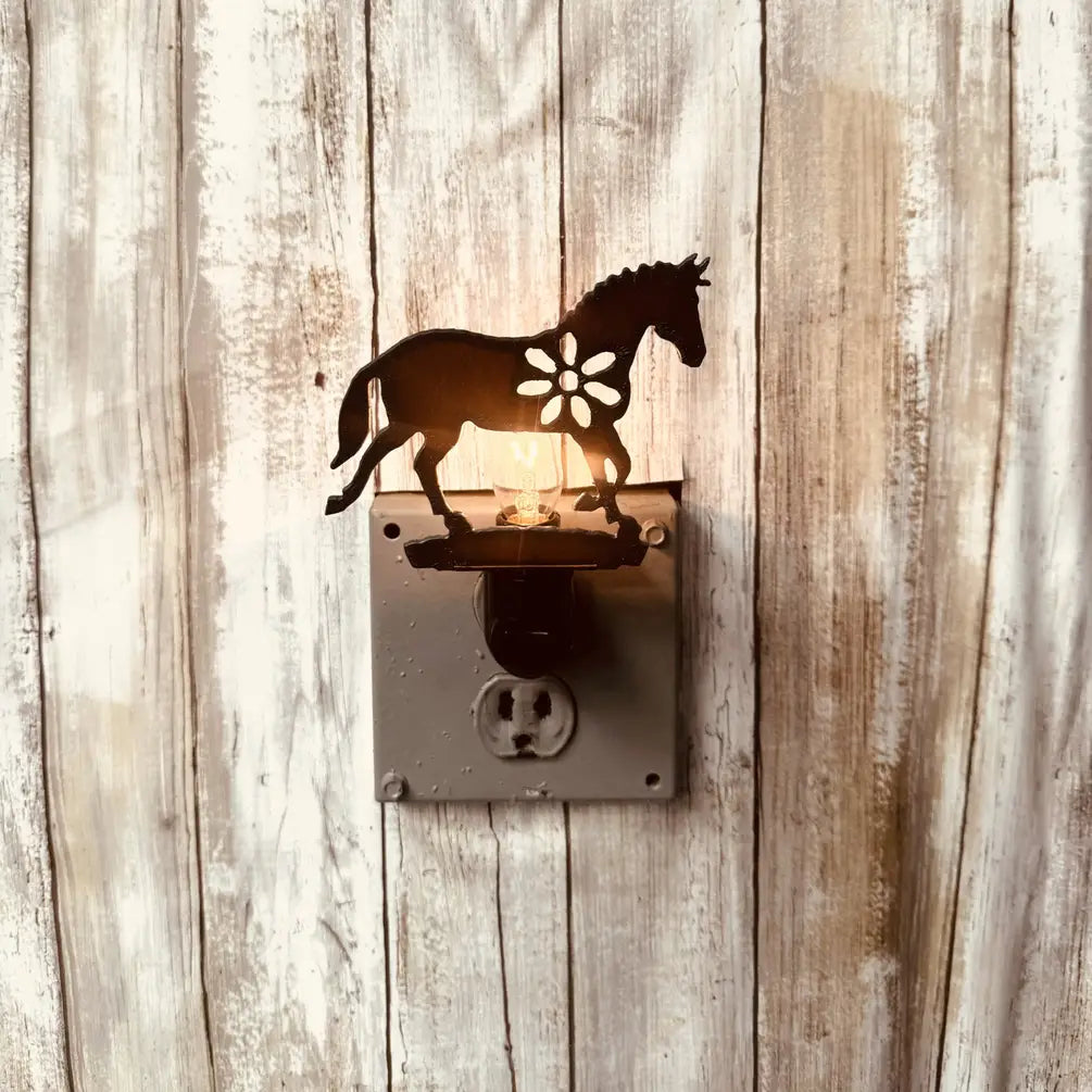 Trotting Horse Garden Friend Western Rustic Night light