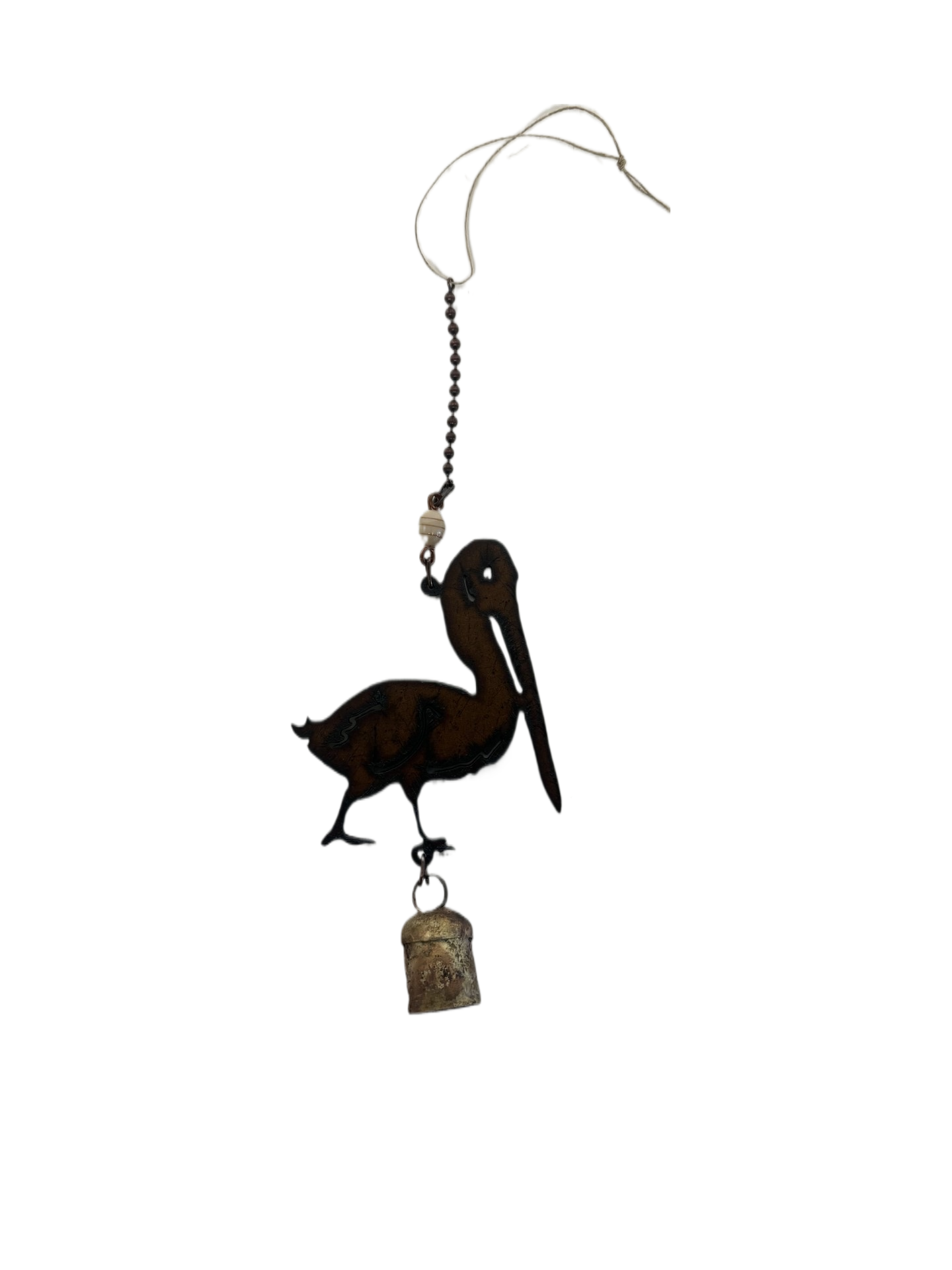 Pelican Bell Rustic Nautical Sealife Garden Chime