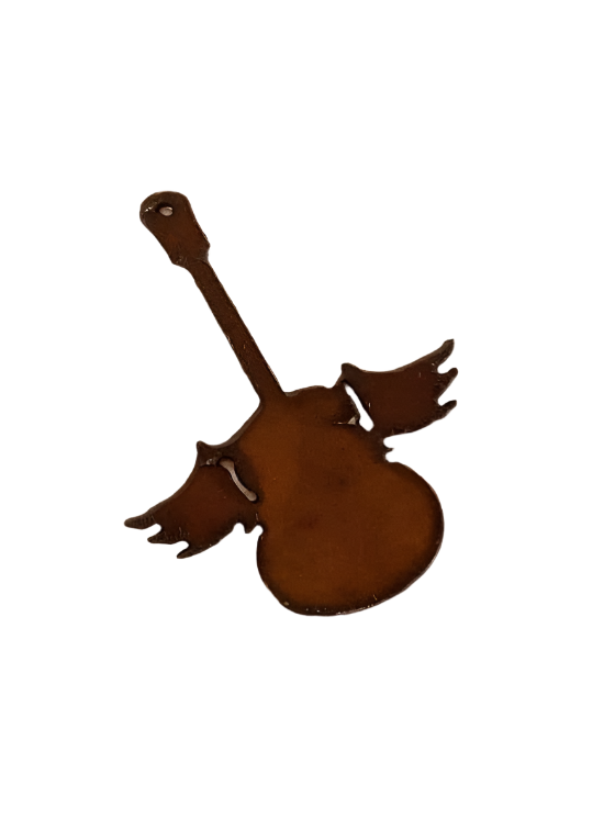 Winged Guitar Charm