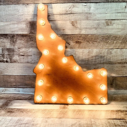 Idaho State Shape Marquee Lighted Plug-In sign