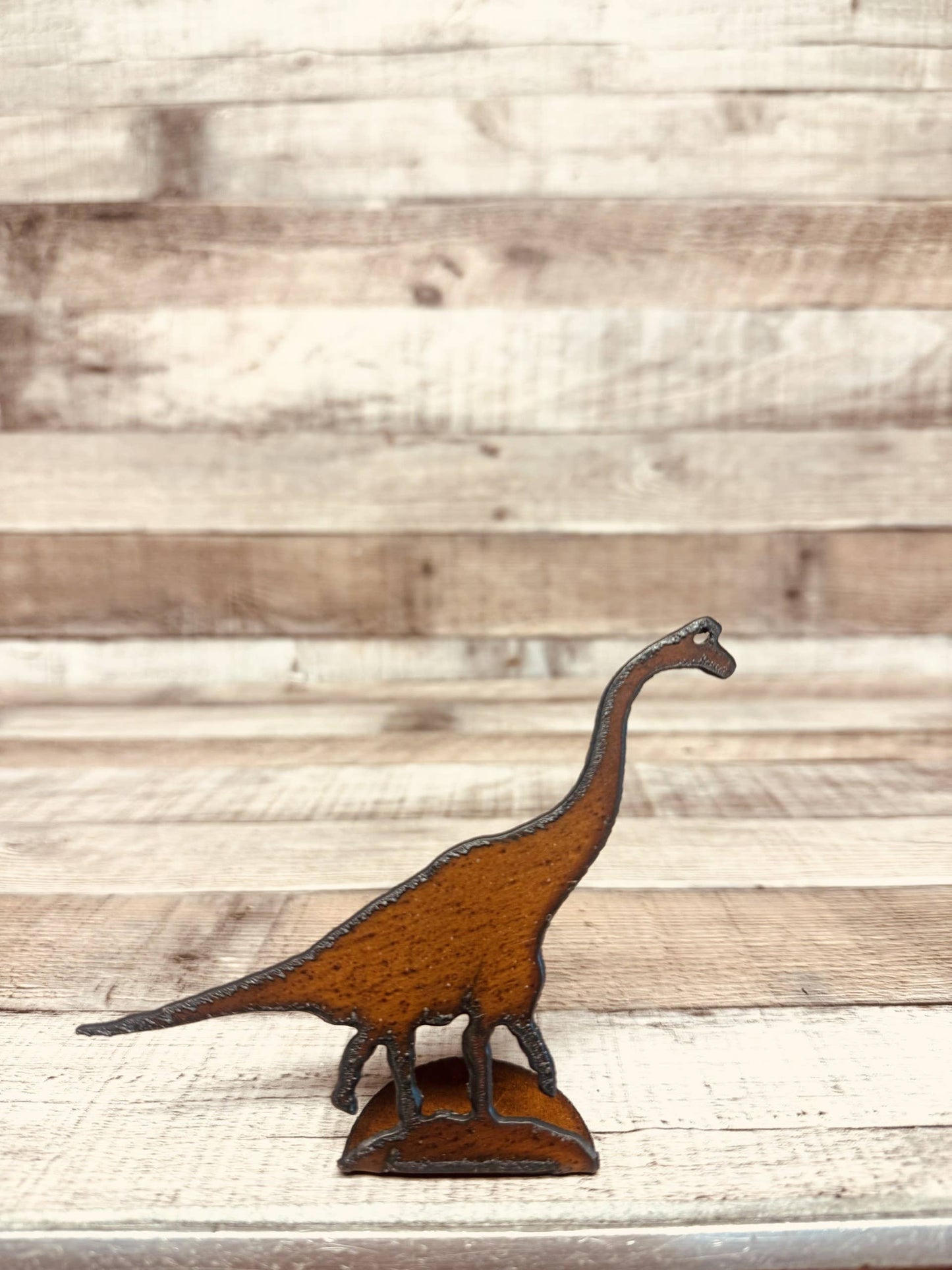 Brachiosaurus Doodad Rustic Metal Figurine Garden Gift