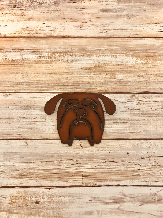 Bulldog Face Pet Magnet