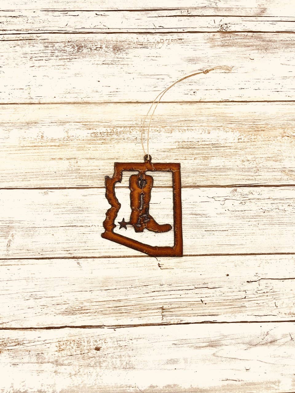 Arizona Outline Ornament with Boot