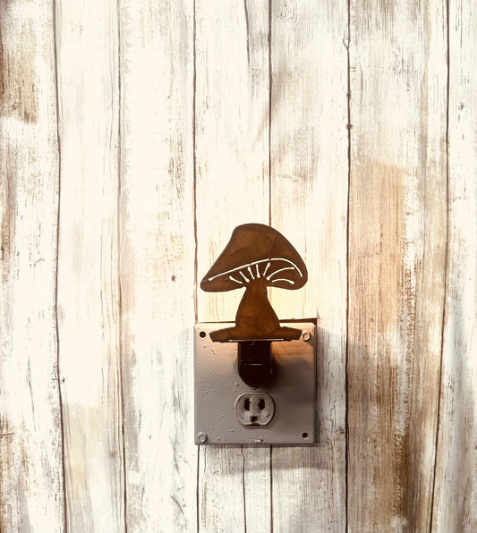 Mushroom #1 Rustic Metal Night Light Garden Fungi Gift