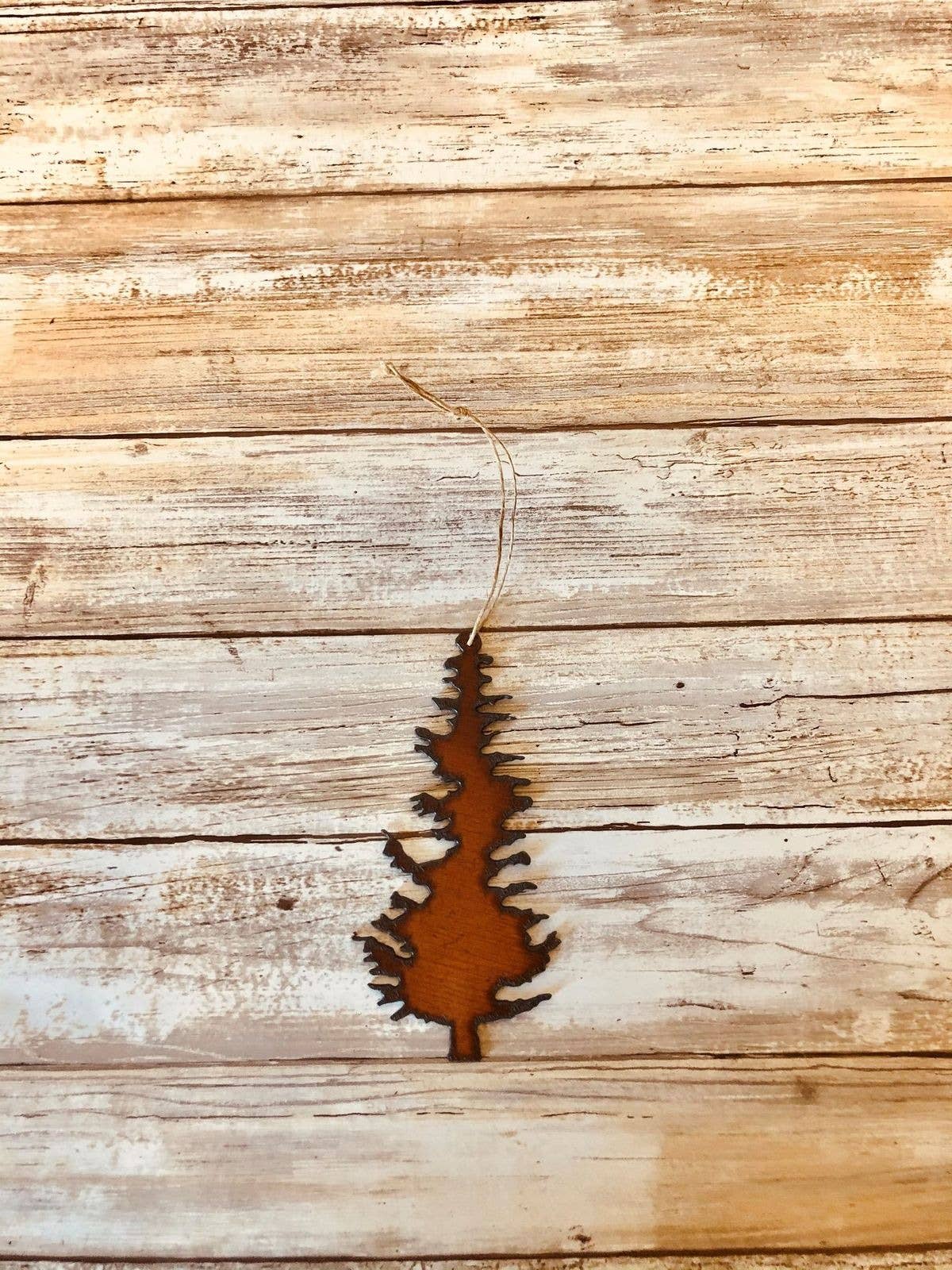 Pine Tree Lodge Rustic Iron  Ornament