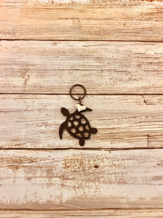 Sea Turtle Nautical Beach  Keychain