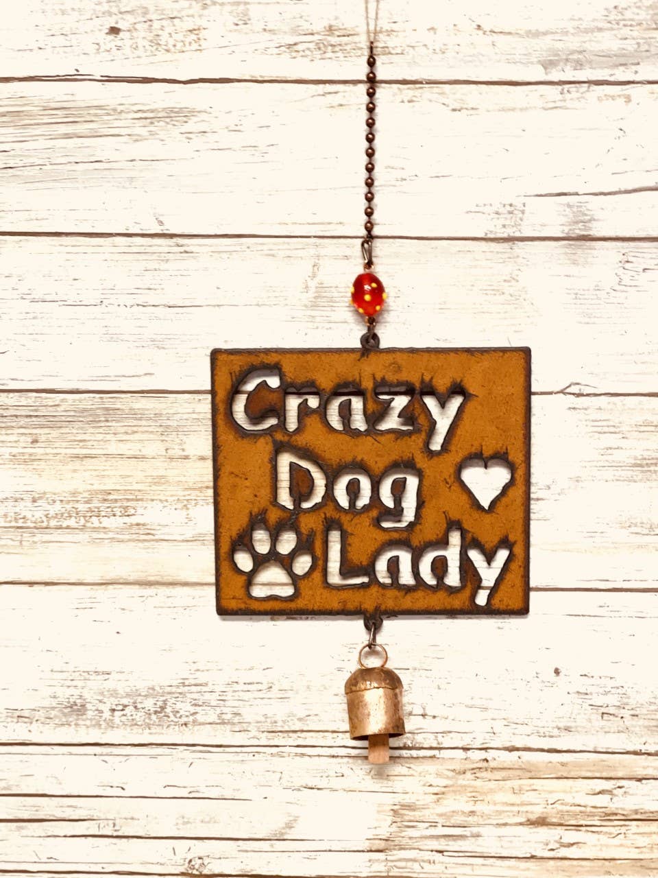 Crazy Dog Lady Bell Funny Pet Lover Garden Chime