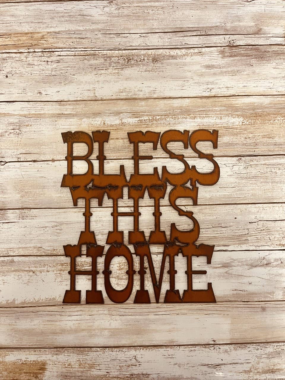Bless this Home Rustic Metal Sign Made in the USA
