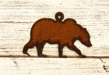 Grizzly Bear Charm Lodge Pendant