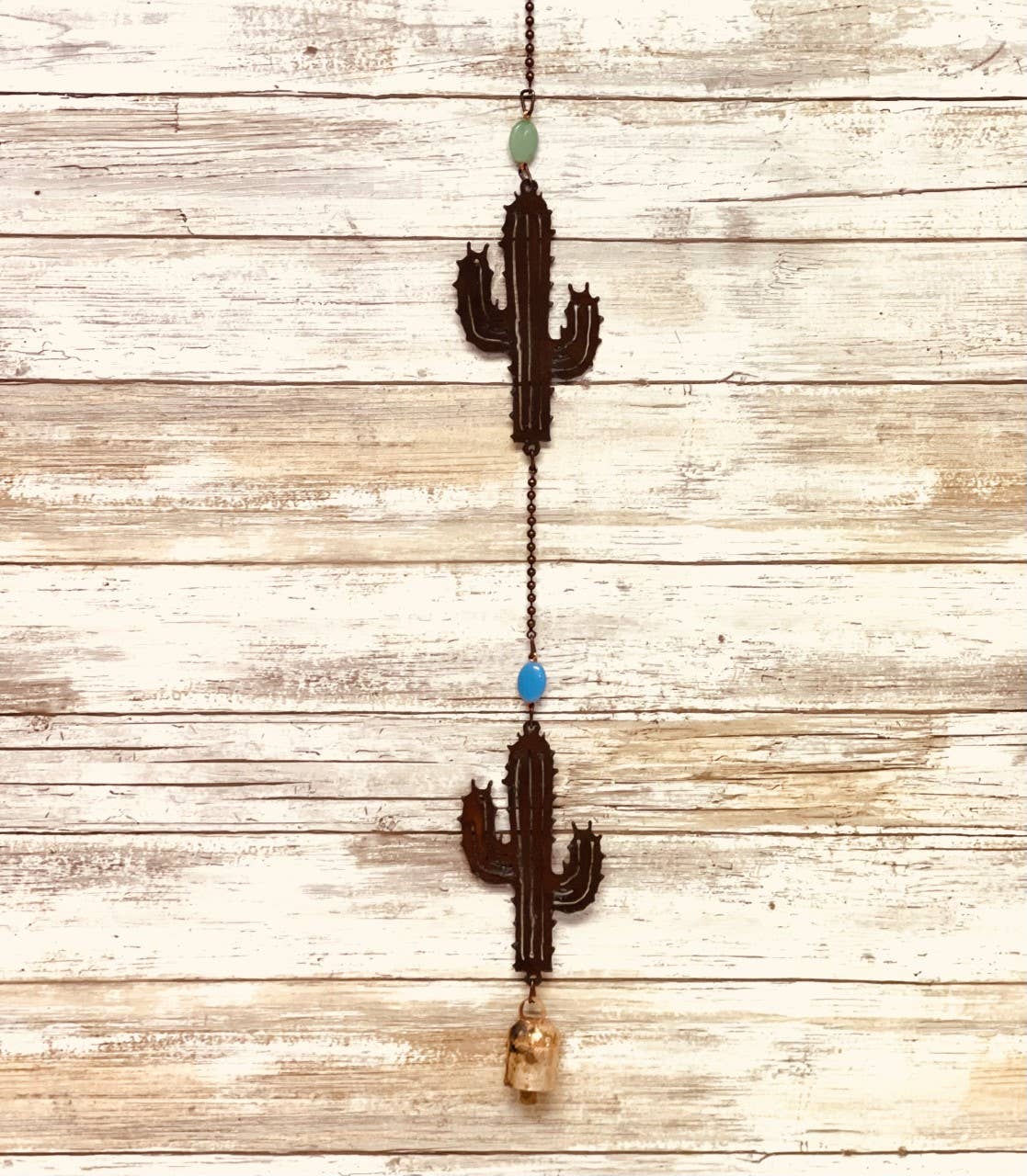 Emporium Cactus Double Bell Rustic Arizona Chime Bell